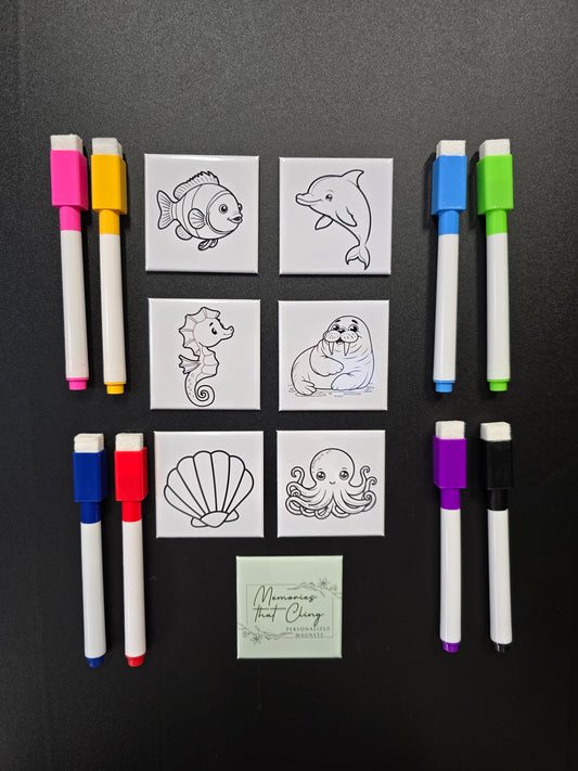 Sea Animals Dry Erase Magents (Set of 6)